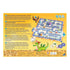 Back of Ravensburger Labyrinth Junior box with multilingual instructions, illustrated game board, dragon and owl artwork, and treasure tokens displayed in a bright layout.