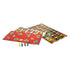 Ravensburger Super Mario Labyrinth included components showing red and green game board, maze tiles, picture cards, and colorful playing pawns for family play.
