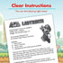 Instruction sheet for Ravensburger Super Mario Labyrinth with Mario illustration, highlighting clear setup details and game contents for ages 7 and up.