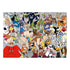 Completed Ravensburger Looney Tunes puzzle showing a dense, colorful collage of classic cartoon characters like Bugs Bunny, Tweety, and Sylvester against a white border.