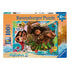Ravensburger Moana 2 XXL 100-piece puzzle box showing colorful Disney characters Moana, Maui, and Pua pig against a tropical island backdrop with palm trees and ocean waves.