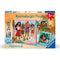 Ravensburger Moana 2 3x49-piece puzzle box featuring colorful Disney artwork of Moana, Maui, Pua, and family in tropical island scenes with palm trees and flowers.