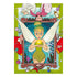 Illustrated Ravensburger Disney puzzle design showing Tinker Bell with luminous glow in her hands, framed by Captain Hook and surrounded by whimsical pirate-themed details.