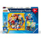 Ravensburger Sonic the Hedgehog 3x49 piece puzzle box features Sonic, Tails, Knuckles, Amy, and other characters in three colorful action-packed designs for ages 5 and up.