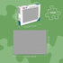 Ravensburger 1000-piece puzzle dimension chart showing box size of 34x26 cm and completed size of 70x50 cm, with durable Softclick technology for precise and smooth assembly.