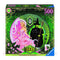 Ravensburger Wicked 500-piece puzzle box shows a circular design with Glinda in a pink sparkling gown holding a wand beside Elphaba in a black dress and pointed hat holding a staff.