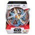 Rubik’s Tracks Star Wars The Mandalorian 3D gravity maze features a clear plastic spherical puzzle with blue, tan, and copper tracks, enclosed in branded retail packaging on a white background.