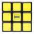 Rubik’s Timer Cube with built-in digital timer features a black plastic 3x3 cube with bright yellow tiles and a small LCD display in the center, designed for speedcubing practice.
