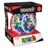 Rubik’s Tracks 125 obstacles puzzle packaging features a black and red retail box with clear window showcasing the multicolor 3D gravity maze sphere and Official Rubik’s branding.