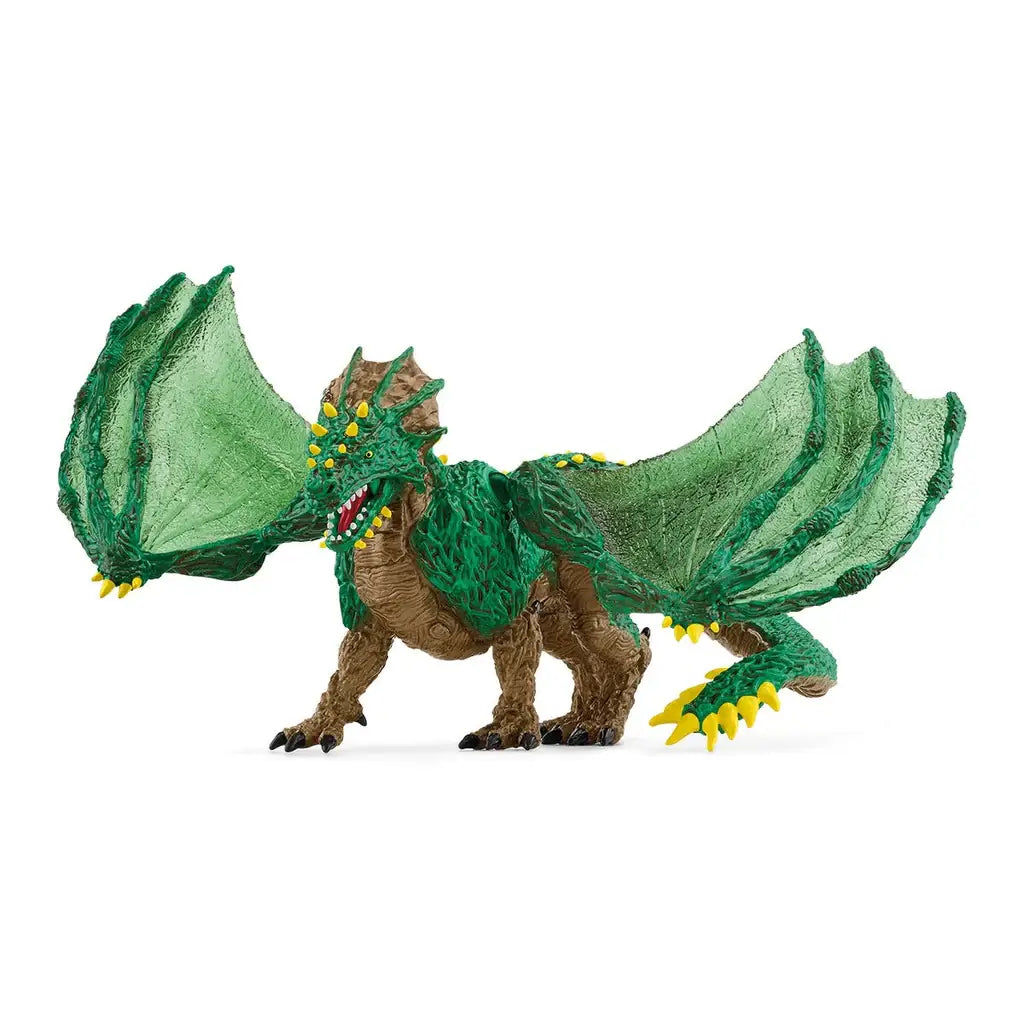 Schleich Eldrador Jungle Dragon Figure with articulated wings down low