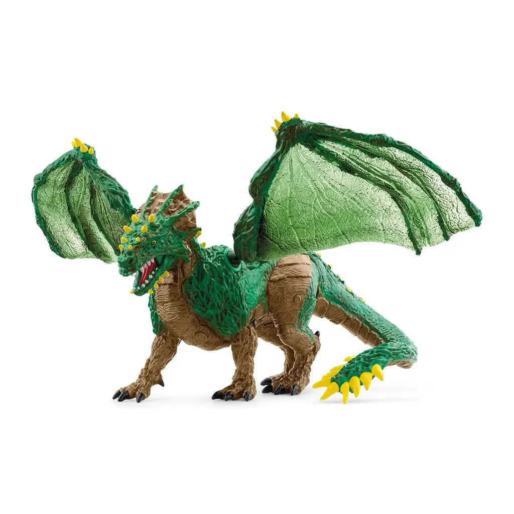 Schleich Eldrador Jungle Dragon Figure with wings spread high.