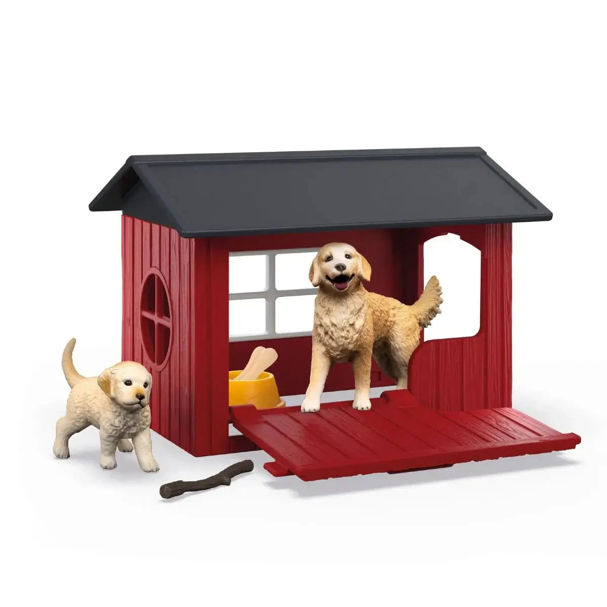 Schleich Farm World Dog Kennel with Golden Retriever