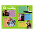 Vibrant music-trends spread with multicolor panels on green textured page showing concert crowds, award stage moments and energetic performer portraits arranged around short news blurbs.