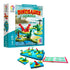 Smart Games Dinosaurs Mystic Islands packaging shows puzzle pieces with green and red dinosaurs on island tiles, featuring 80 challenges and designed for one player ages six and up.
