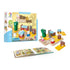 Smart Games Hide & Goat Seek Deluxe set including illustrated picture book, puzzle board, wolf, goats, and colorful furniture pieces for preschoolers to solve hide-and-seek challenges.