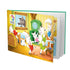 Smart Games picture book cover with playful goats inside a cozy room and a wolf peeking through the window, included with the Hide & Goat Seek puzzle for storytelling and learning.