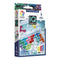 Retail packaging for Smart Games IQ Bubbles logic puzzle, featuring colorful bubble piece graphics, 120 challenge levels, age rating 7 to adult, and one-player game details.