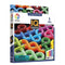 SmartGames IQ Noodles puzzle box featuring colorful flexible noodle-shaped pieces in red, green, yellow, blue, and pink, with 120 challenges for ages 7+.