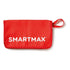 Bright red SmartMax carry case with zipper and handle, designed to neatly store and transport the My First Animals Around the World magnetic toy set.