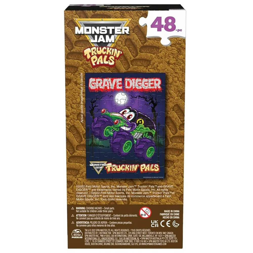 Spin Master Monster Jam Truckin' Pals Grave Digger 48 Piece Puzzle