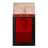 Red mystery card with coded markings and hidden Batman graphic, packaged inside evidence-themed black case with bold labels in English, French, and Spanish.
