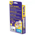 Spot It! Classic card game package back features purple and yellow cardboard with multilingual matching-game instructions, round symbol card examples, barcode, and FSC label.