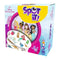 Spot It! Disney Princess card game package features light blue, magenta, and yellow cardboard with princess artwork, round symbol cards, Spot It! logo, and age 6+ marking.