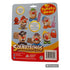 Mr. Potato Head Squeezelings toy package back showing five colorful collectible potato characters with matching accessories like guitar, purse, and skateboard, displayed on a blue background.