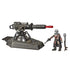 Star Wars Mission Fleet Mandalorian playset featuring a silver hover E-Web cannon with a red blaster tip and a 2.5-inch Mandalorian figure holding a blaster rifle and staff accessory.