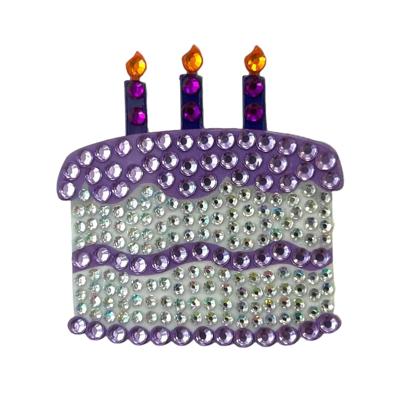 Purple Beans Sticker StickerBeans Purple Birthday Cake Rhinestone Sticker – Maziply Toys