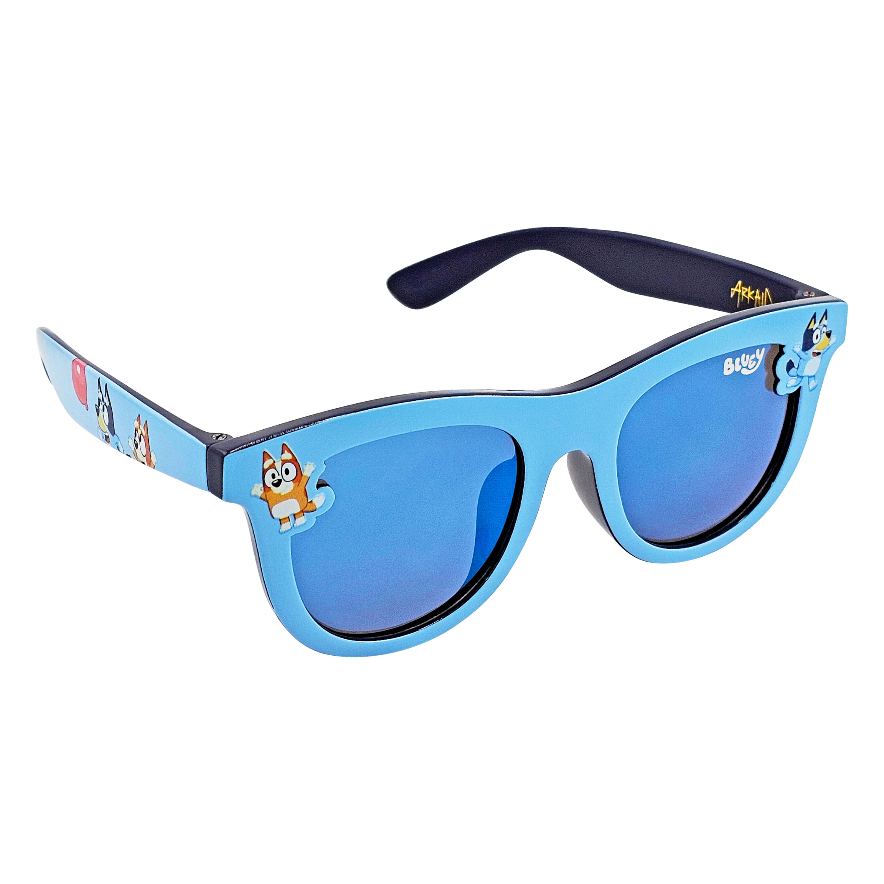 Sun-Staches Kids Arkaid Bluey and Bingo Character Mold Wayfarer Sunglasses