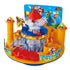 Super Mario Castle Land game front view highlights tall red-roofed castle tower, yellow walls, winding ramps, and maze sections decorated with Mario, Bowser, and Luigi artwork.