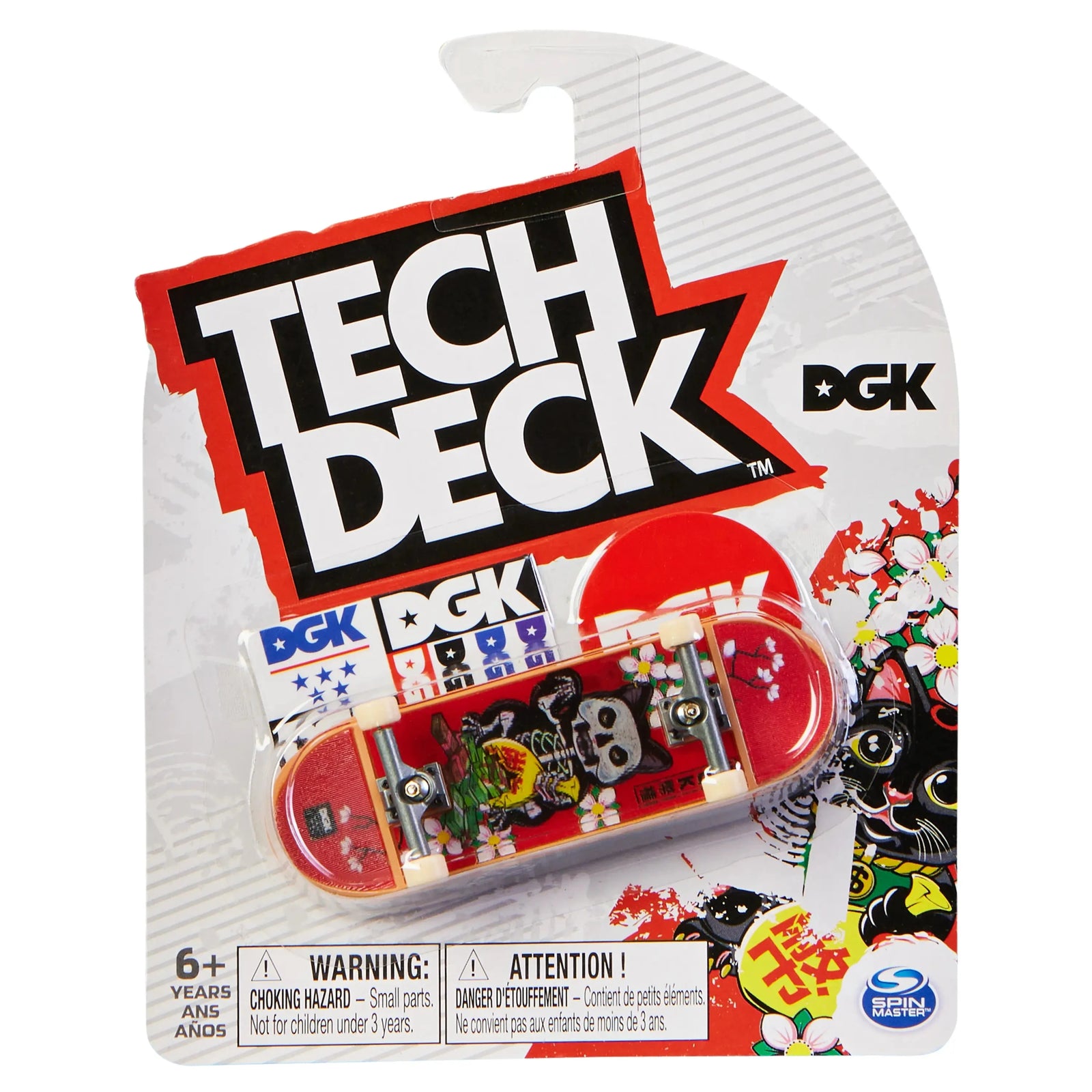 Tech Deck Finger Skateboard DGK Lucky Cat Red Deck