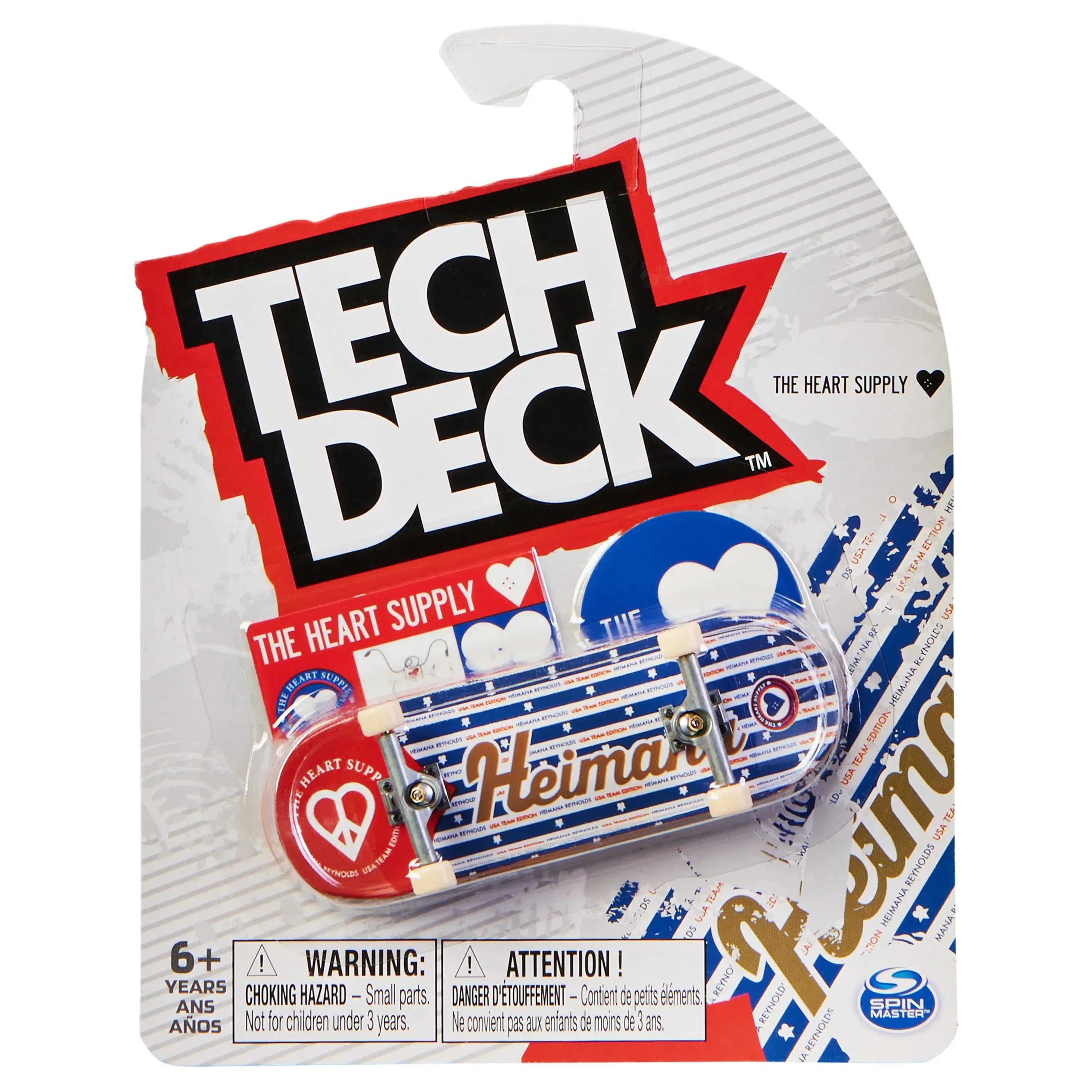 Tech Deck Finger Skateboard The Heart Supply Heiman Team USA Edition Deck