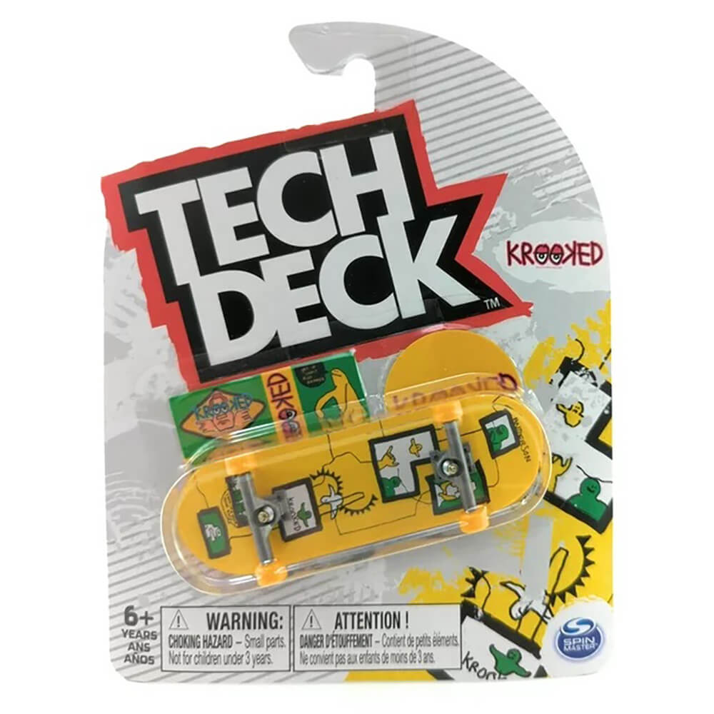 Tech Deck Krooked Anderson Frames Yellow Finger Skateboard
