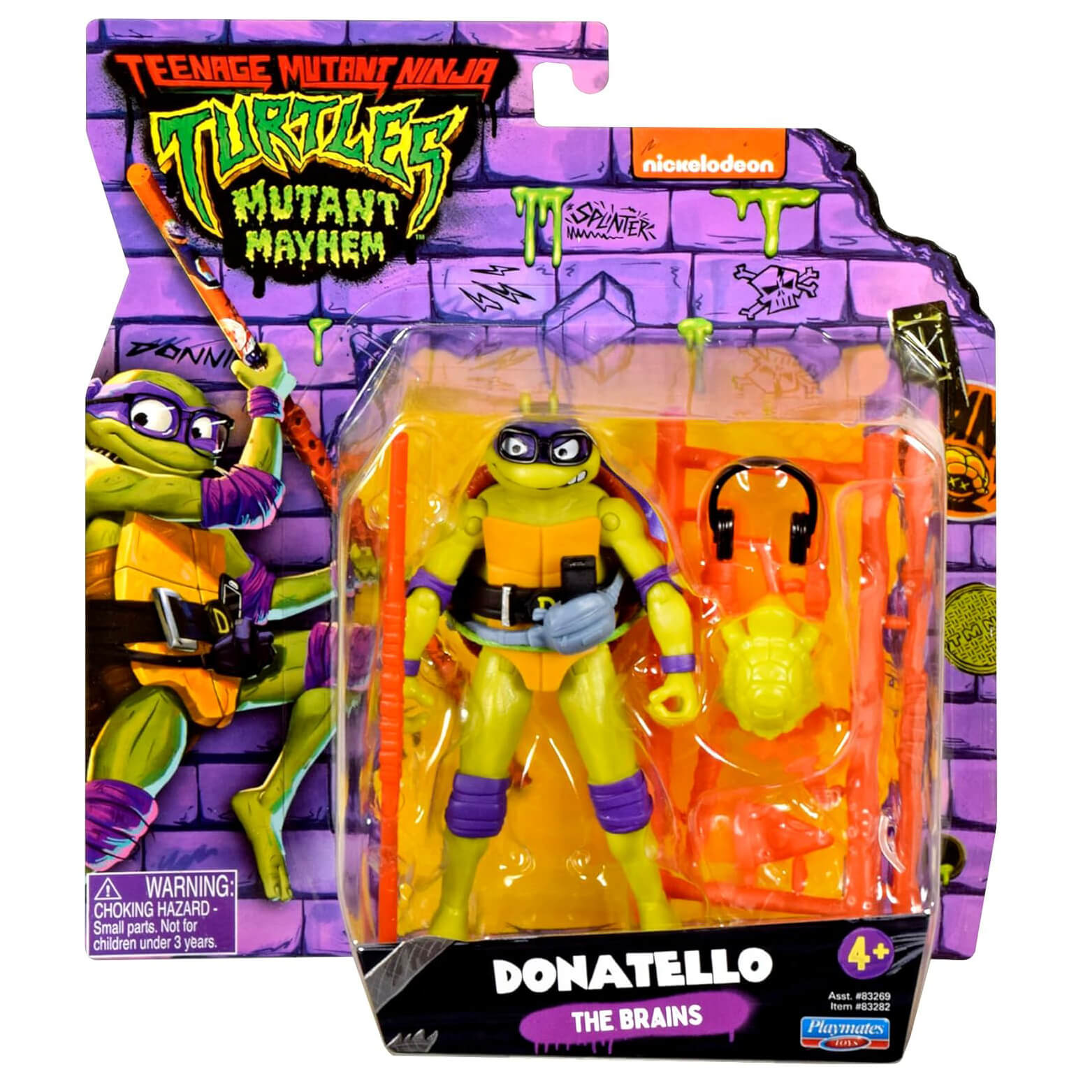 Teenage Mutant Ninja Turtles Mutant Mayhem Donatello the Brains 4.5-Inch Action Figure