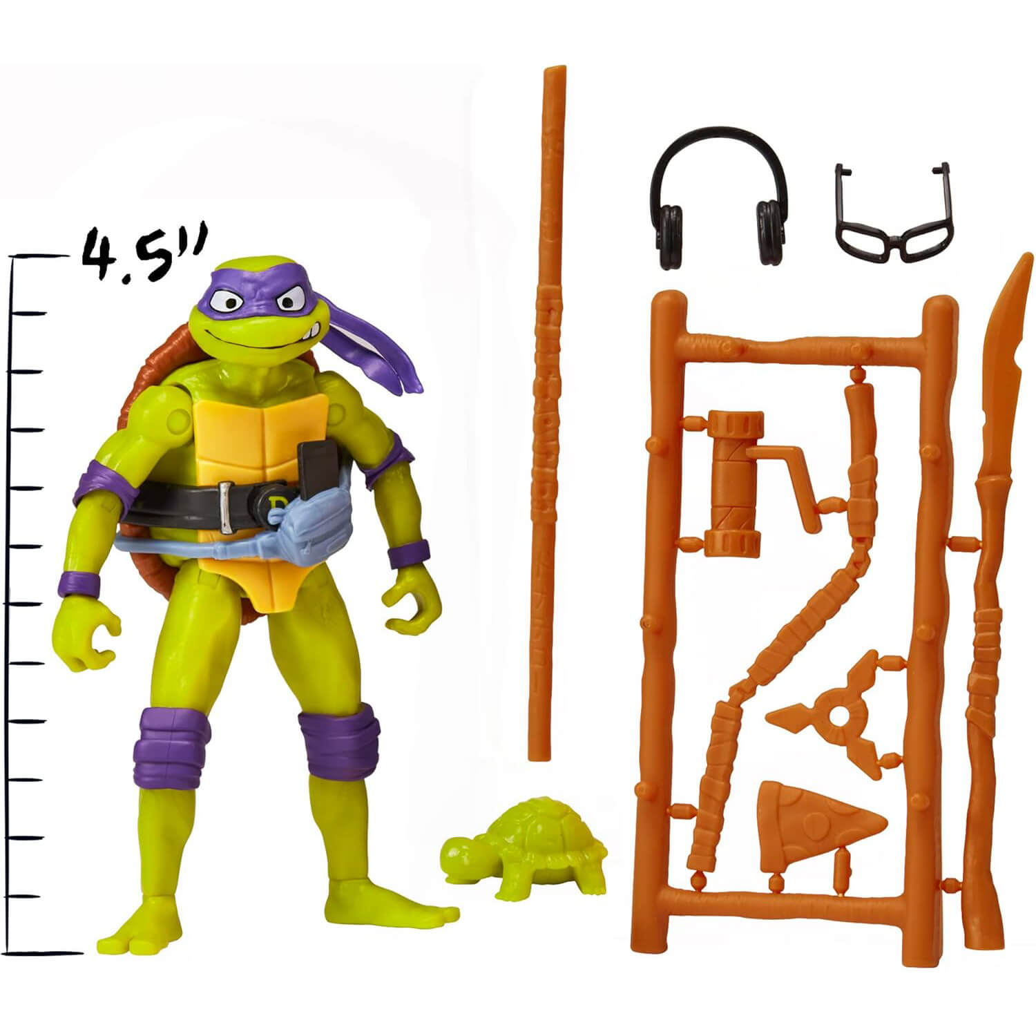 Teenage Mutant Ninja Turtles Mutant Mayhem Donatello the Brains 4.5-Inch Action Figure