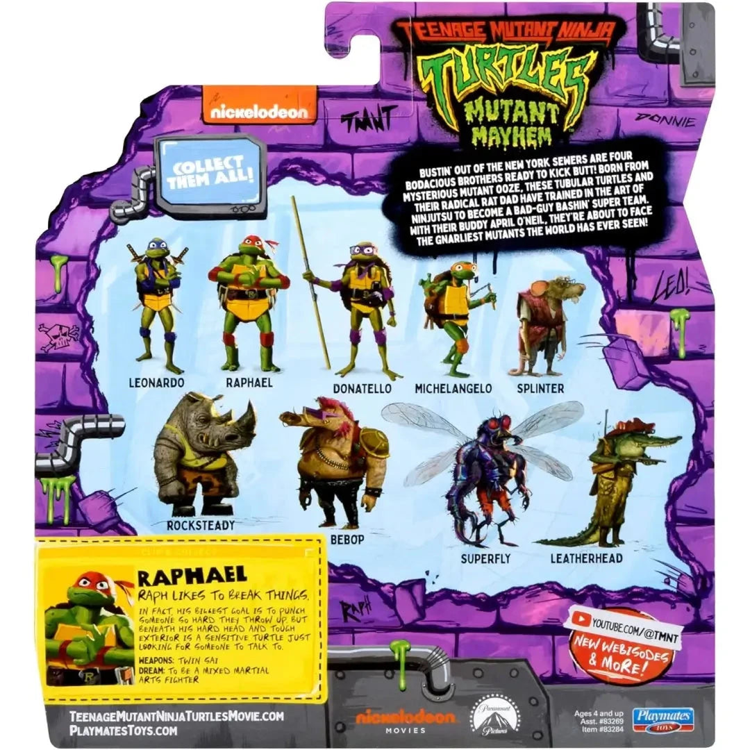 Teenage Mutant Ninja Turtles Mutant Mayhem Raphael the Angry One 4.5-Inch Action Figure