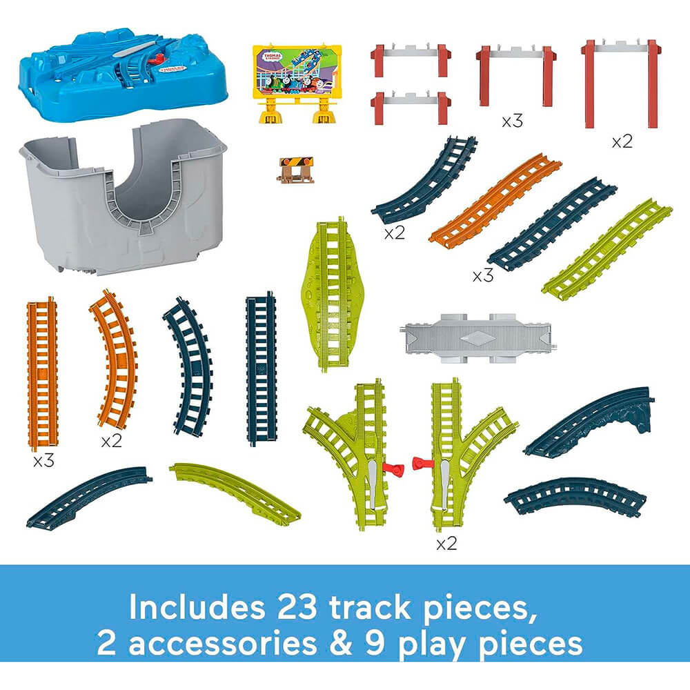 what's included with the Fisher-Price Thomas & Friends Connect & Build Track Bucket Train Set