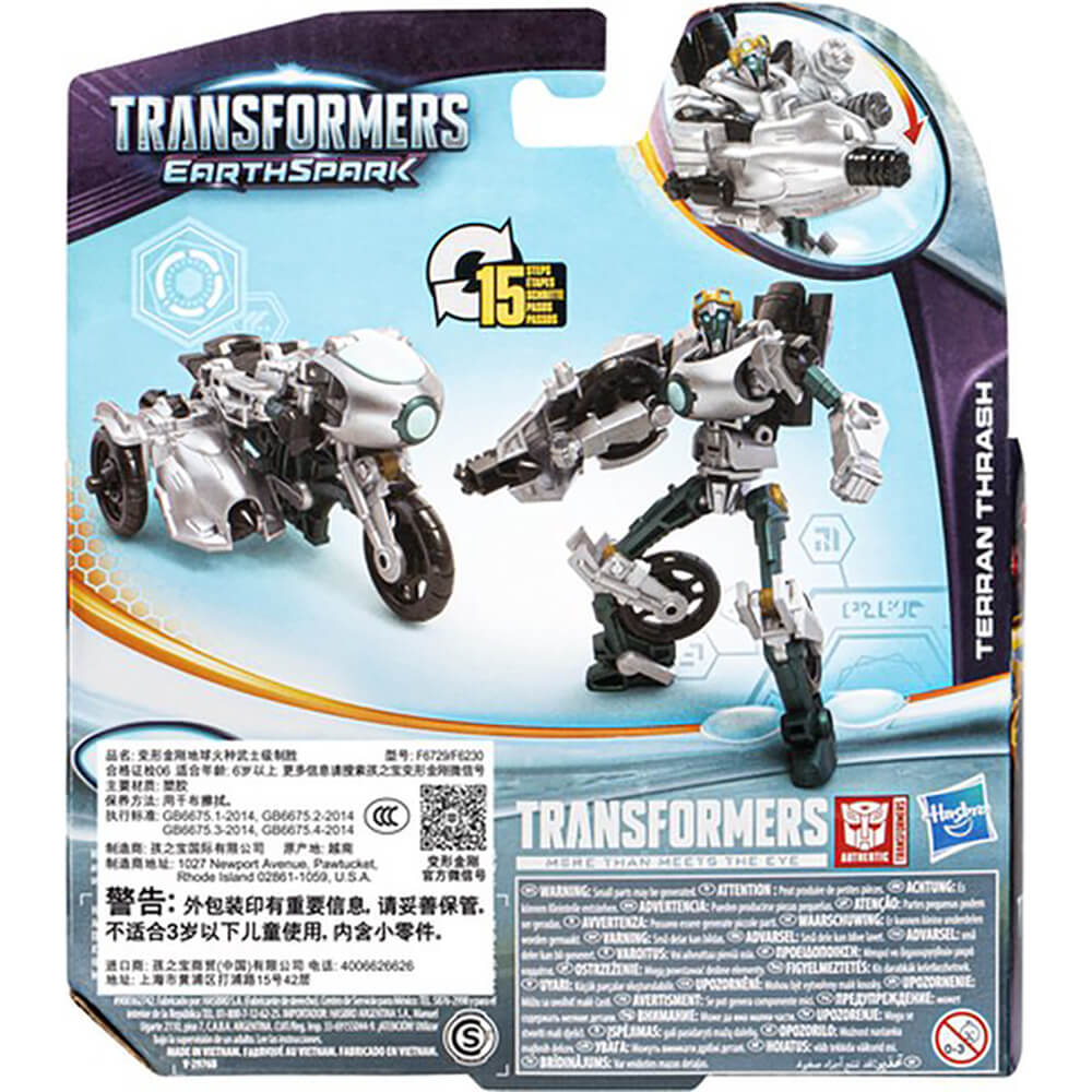 Transformers EarthSpark Warrior Class Terran Thrash Action Figure