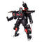 Transformers Flatline black and red plastic action figure with angular armored panels, silver accents and detailed robot limbs posed upright against white background for collectible display.