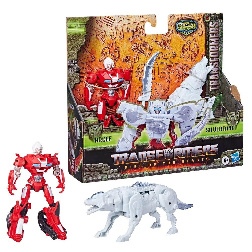 Transformers: Rise of the Beasts Beast Alliance Beast Combiners 2-Pack Arcee & Silverfang Maziply Toys Transformers: Rise of the Beasts Beast Alliance Beast Combiners 2-Pack Arcee & Silverfang Maziply Toys