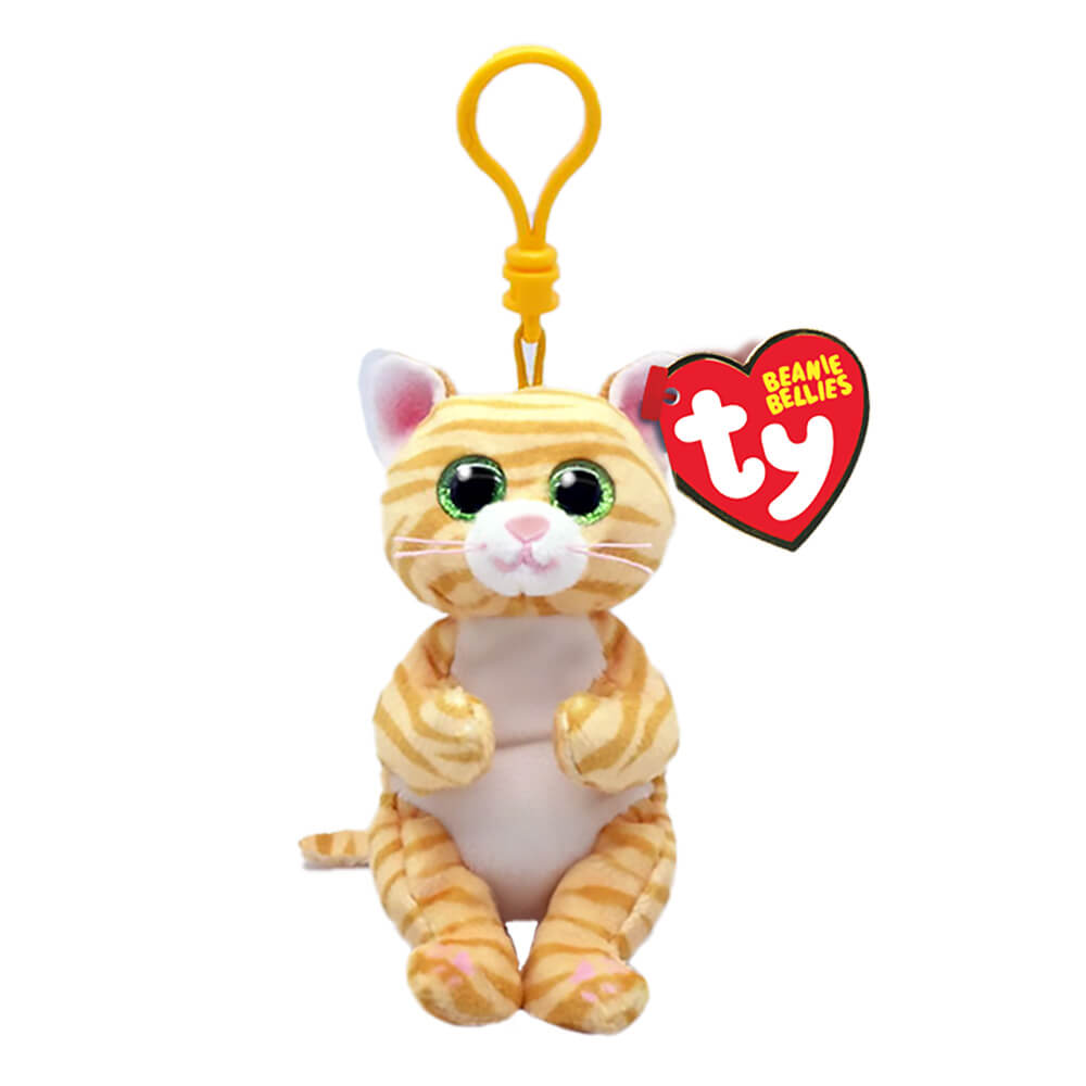 Ty Beabie Bellies Mango the Gold Striped Cat Plush Clip