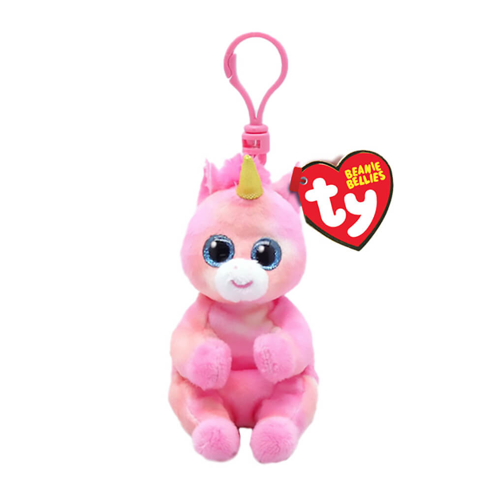 Ty Beabie Bellies Skylar the Pink Unicorn Plush Clip