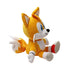 Tails plush toy Ty Beanie Babies Sonic the Hedgehog character in bright orange soft fabric with white accents, rounded fox shape, sitting pose with twin tails, displayed on clean white background.