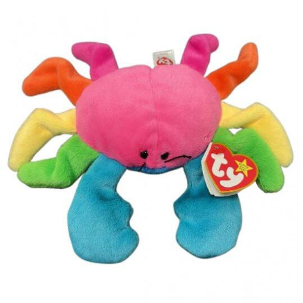 Ty Beanie Baby Scuttle the Rainbow Crab Plush