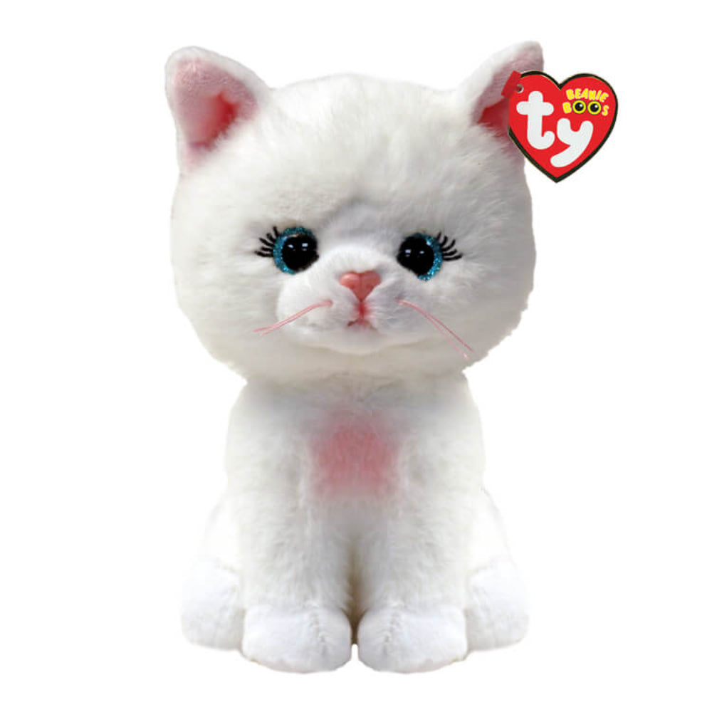 Ty Beanie Boos Amelia the White Cat Plush