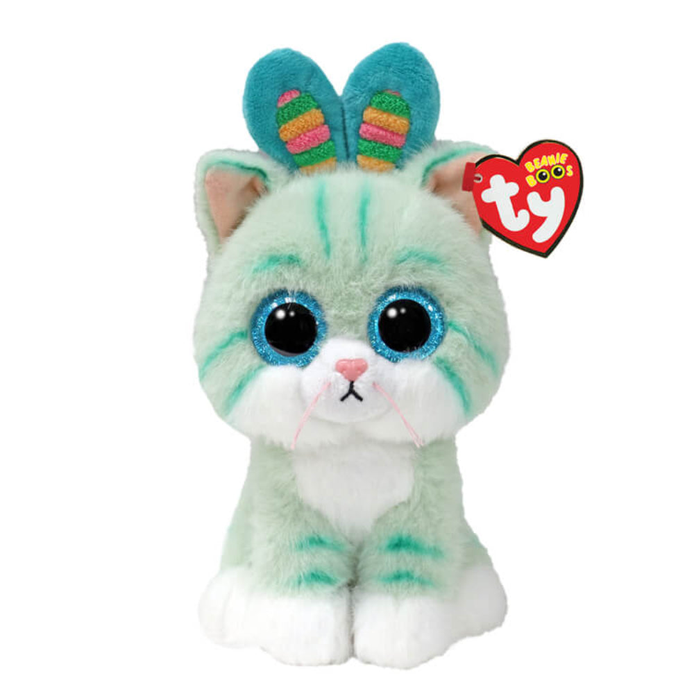 Ty Beanie Boos Gumdrop the Teal Cat Plush