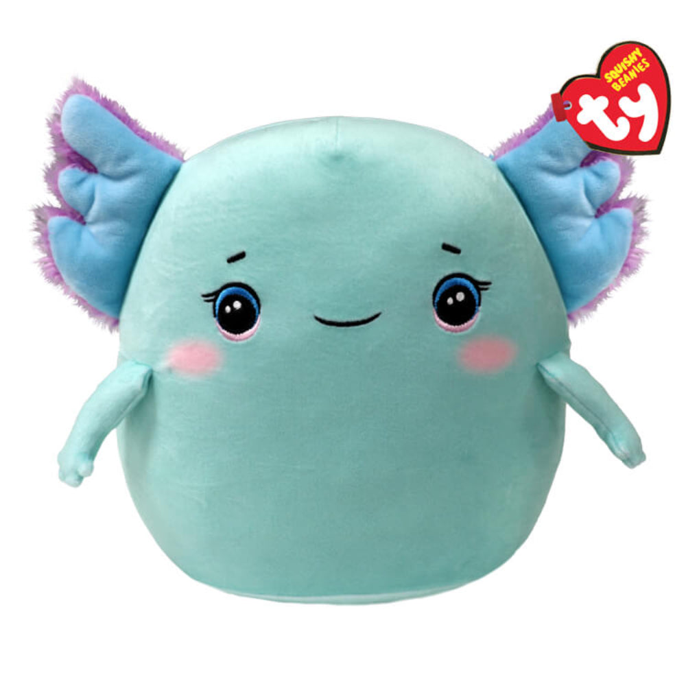 Ty Beanie Squishies Charlie the Blue Axolotl 10-Inch Plush