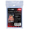 Pack of 100 Ultra PRO card sleeves for 2.5 x 3.5 inch standard cards, made of ultra-clear, acid-free polypropylene for safe storage and scratch protection.